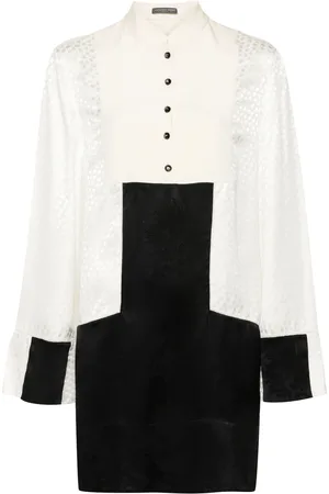 Alexander McQueen Robe en jacquard à coupe courte