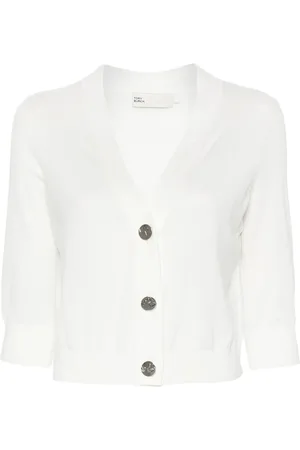 Tory Burch Cardigan en coton à logo gravé