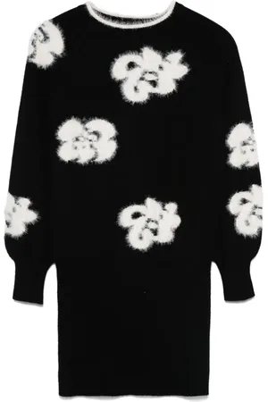 Twin-Set Robe en maille intarsia à fleurs