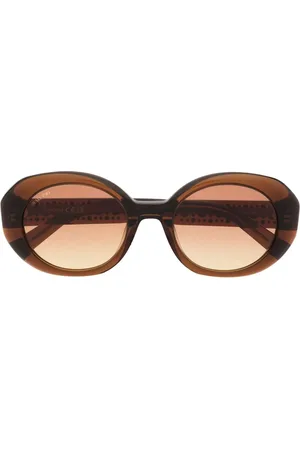 Swarovski Lunettes de soleil à monture ovale ornée de cristal