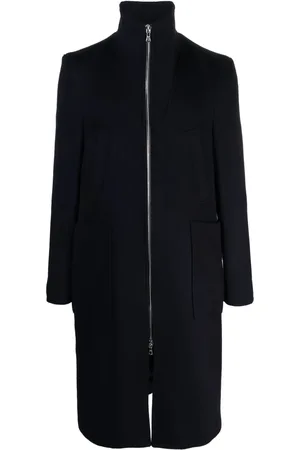 OFFICINE GENERALE Chemise en laine vierge à fermeture zippée