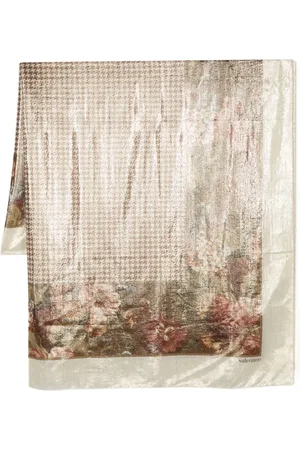 VALENTINO GARAVANI Foulard à motif pied-de-poule (années 1980)