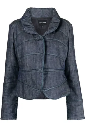 Giorgio Armani Veste en jean à design matelassé (années 2000)