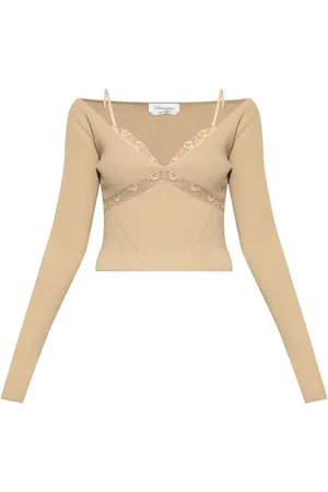 BLUMARINE Haut en maille à détails de dentelle