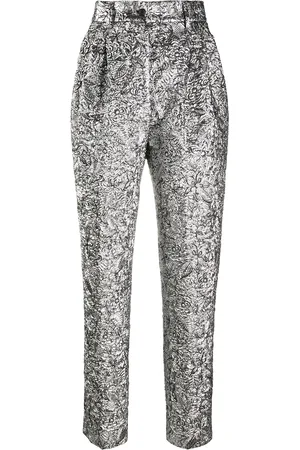 Alberta Ferretti Pantalon à taille haute