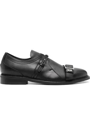 GCDS Derbies en cuir à détail VLOGO