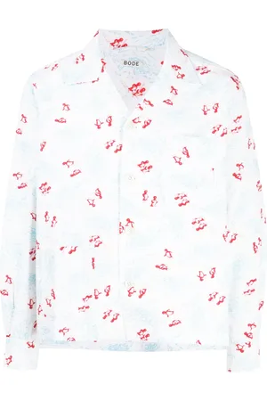 BODE Chemise en coton à imprimé graphique