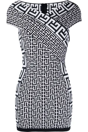 Balmain Robe courte à épaules dénudées