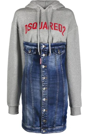 Dsquared2 Robe-hoodie à logo imprimé