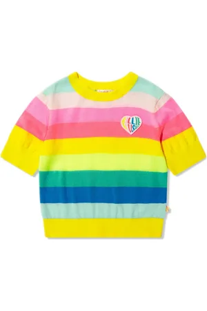 Billieblush T-shirt rayé à patch logo