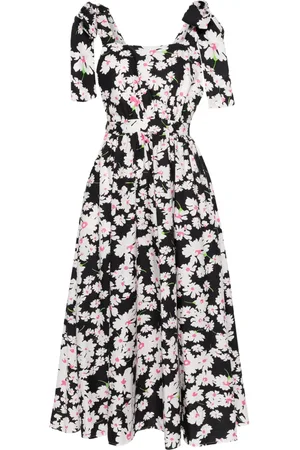 Msgm Robe mi-longue à fleurs