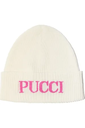 PUCCI Junior Bonnet à logo en intarsia