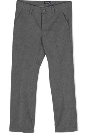 Il gufo Pantalon en coton à coupe droite