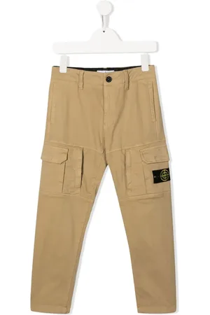 Stone Island Pantalon cargo à patch Compass