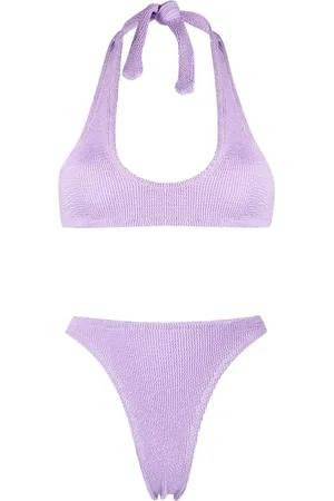 Reina Olga Bikini Pilou en seersucker à dos-nu