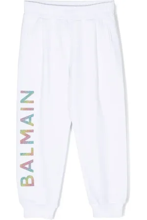 Balmain Pantalon de jogging élastiqué à logo imprimé