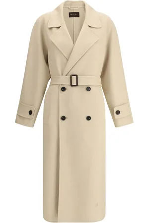 Loro Piana Manteau croisé à taille ceinturée