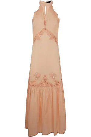 Twin-Set Robe longue à broderie anglaise