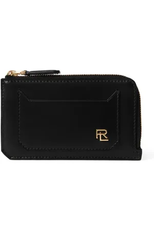 Ralph Lauren Portefeuille zippé en cuir à plaque logo
