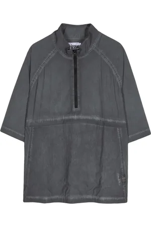 Izzue Chemise délavée à col zippé