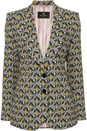 Etro Blazer boutonné à motif jacquard