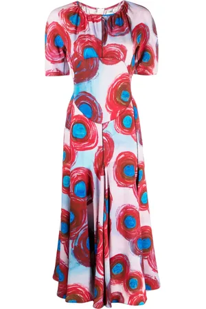 Marni Robe plissée à imprimé abstrait
