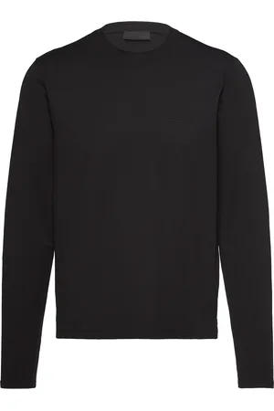 Prada T-shirt manches longues à logo brodé