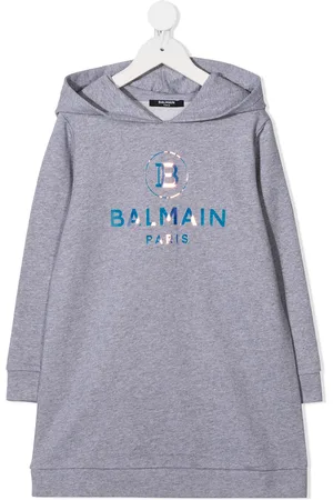 Balmain Robe à logo imprimé