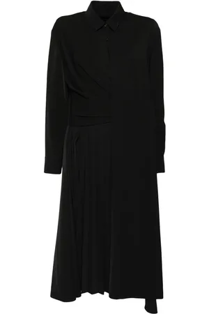 JUUN.J Robe-chemise longue à plis dissimulés