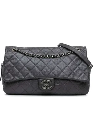 CHANEL Sac porté épaule Jumbo Quilted Caviar Easy Flap (2011)