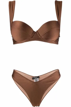 Noire Swimwear Bikini satiné à balconnets
