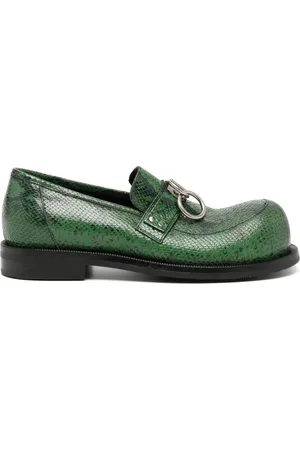 MARTINE ROSE Mocassins à imprimé peau de serpent