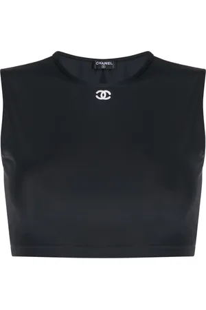 CHANEL Débardeur crop à logo (années 1990)