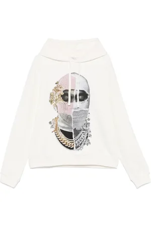 Ih Nom Uh Nit Hoodie à imprimé Newspaper Mask