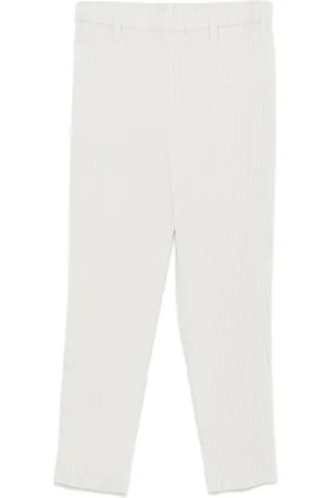 Issey Miyake Pantalon court à détails plissés