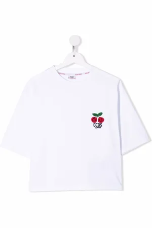 GCDS T-shirt crop à motif brodé