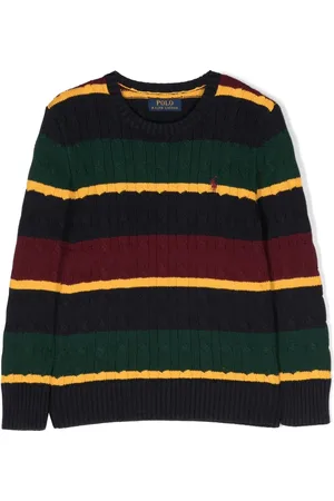 Ralph Lauren Pull en maille torsadée à logo brodé