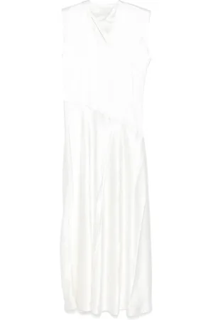 Jil Sander Robe en satin à coupe mi-longue