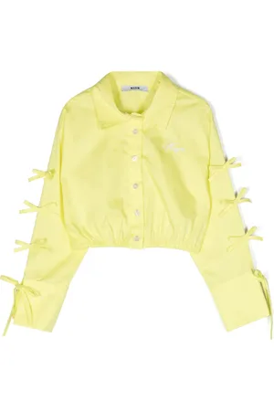 Msgm Blouse crop à détail de nœud