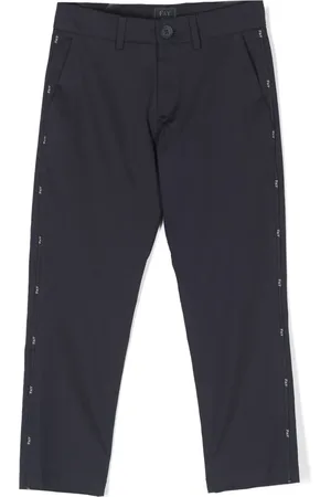 FAY Pantalon droit à bande logo
