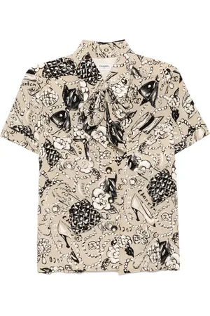 CHANEL Blouse à logo CC (années 1990-2000)
