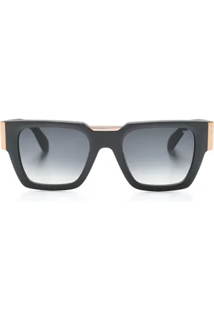 Philipp Plein Lunettes de soleil carrées à plaque logo