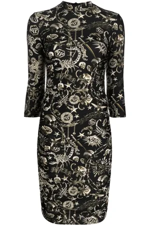 Philipp Plein Robe courte à imprimé Scorpion