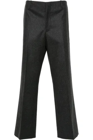 Prada Pantalon en flanelle à coupe droite