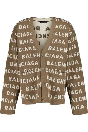 Balenciaga Cardigan à logo en intarsia