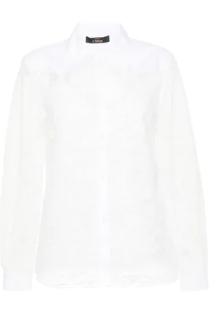 Twin-Set Chemise en organza à broderies