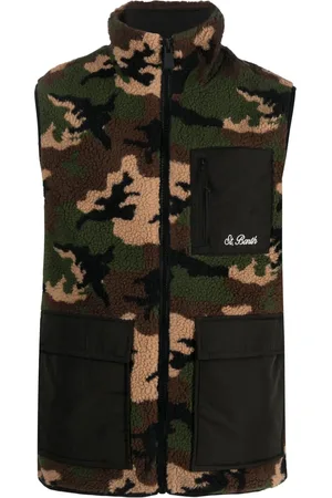 MC2 SAINT BARTH Gilet zippé à imprimé camouflage