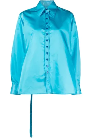 Christopher John Rogers Chemise en satin nouée au dos