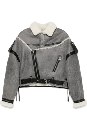 Manokhi Veste à col en peau lainée