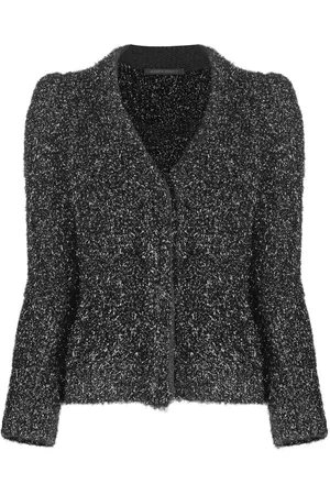 Alberta Ferretti Veste en maille à effet métallisé